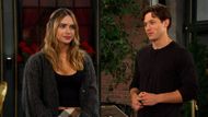 Days of Our Lives' Holly and Tate having an awkward conversation. | Image Source: Peacock